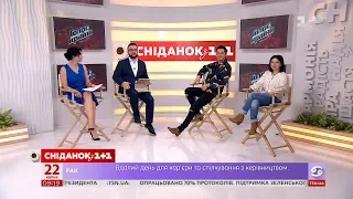 У студії Сніданку переможниця "Голосу країни 9" Оксана Муха та її тренер Дан Балан