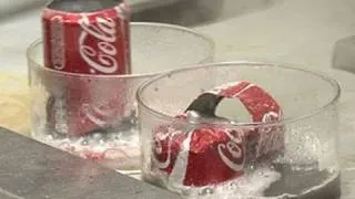 Coke Cans in Acid and Base - Periodic Table of Videos