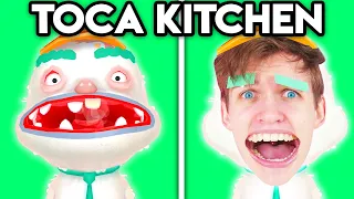 TOCA KITCHEN WITH ZERO BUDGET! (TOCA KITCHEN APP PARODY BY LANKYBOX!)