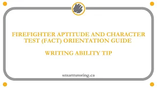 FACT Test Orientation Guide Writing Ability Tip