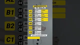 🔨HERRAMIENTAS en INGLÉS 🔧 ¿Cuántas te sabes?