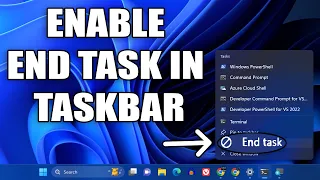 How To Enable End Task in Taskbar by Right Click in Windows 11