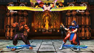 Akuma & Heihachi vs Chun Li & Cammy (Hardest) Street Fighter X Tekken