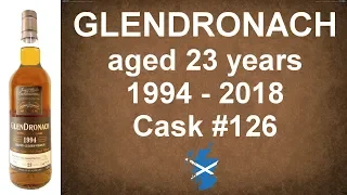 1994 Glendronach aged 23 years Cask 126 Scotch Whisky Review #204 from WhiskyJason