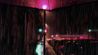 Night Rain Walk is BEST | Sep 2023 |Bordeaux 4k France| ASMR Rain sounds for sleeping