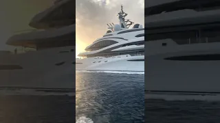 Check out the Massive 123m MegaYacht Al Lusail🔥Built by Lürssen Yachts in 2017 #luxuryyacht