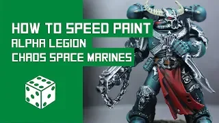 How To Speed Paint Alpha Legion: Warhammer 40k Chaos Space Marine Tutorial