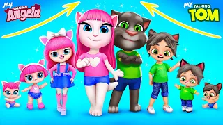 My Talking Tom and Angela Growing Up! 30 DIYs for LOL