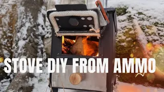 How to make a stove out of an ammo box for camping