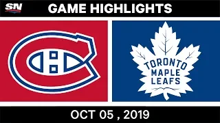 NHL Highlights | Canadiens vs. Maple Leafs – Oct. 05, 2019