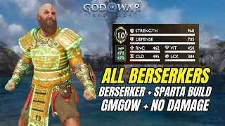 ALL BERSERKERS - BERSERKER + SPARTA BUILD - GMGOW + No Damage - God Of War Ragnarok