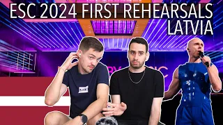 🇱🇻 LATVIA EUROVISION 2024 - 1ST REHEARSAL - DONS - HOLLOW - REACTION