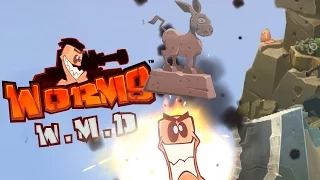 Worms WMD  - One Giant Jackass! - Worms WMD Multiplayer Gameplay Highlights)