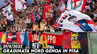 GRADINATA NORD GENOA IN PISA || Pisa vs Genoa 29/8/2022