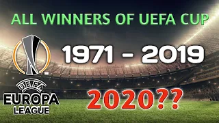 All UEFA EUROPA LEAGUE Champions 1971 - 2019