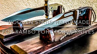 Rambo Last Blood Wooden Stand Hand Made For Pohl Force Knives