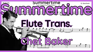 SUMMERTIME (full) Chet Baker (C) Flute Transcription