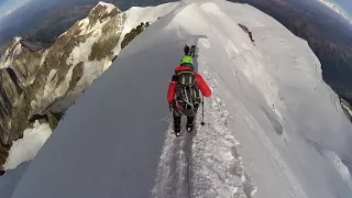 Redescente arête sommitale du Mont Blanc