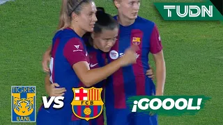 ¡Cayó el primero! PINA NO PERDONÓ  | Tigres 0-1 Barcelona | Amistoso Internacional Femenil | TUDN