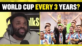 Should we have a World Cup every 3 years?! 🤔 Darren Bent & Andy Goldstein aren't fond of the idea! 👎