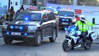 "STOP! DO NOT CROSS!" - Police SHOUT at Pedestrians for blocking convoy! + Police Cars Responding