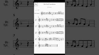 The Final Countdown for the B-Flat Trumpet thank me later trumpet players 🎺