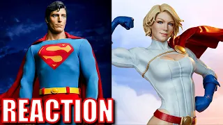 Sideshow Collectibles Superman and Power Girl Reaction