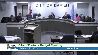 Darien City Council Budget Meeting- February 22, 2023