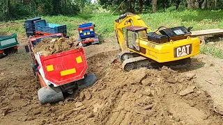 Amazing RC construction Excavator And Car truck Hyundai Trago and Nissan 00