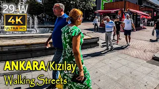 #29 from Kızılay Square to Famous Streets Walking | ANKARA/Sakarya Caddesi | 4K 60fps