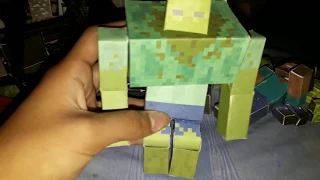 mi coleccion de muñecos de minecraft / papecraft