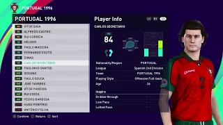 PORTUGAL 1996 - EURO ENGLAND 1996 - GROUP D - PES 2021 PS4