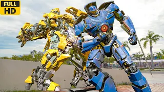 Transformers: Rise of The Beasts | Bumblebee vs Gipsy Jaeger Robot War (2023 Movie)