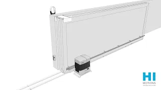 Hi-Motions: Telescopic sliding gate two leaves, side mounting