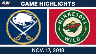 NHL Highlights | Sabres vs. Wild – Nov. 17, 2018