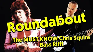 How To Play Roundabout On Bass Guitar - Yes / Chris Squire Classic (Bass Tab & Tutorial)