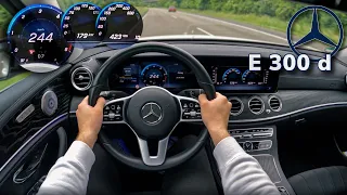 Mercedes-Benz E 300d W213 2.0 245HP POV Test Drive, 100-200, Acceleration on Autobahn 🏎️