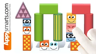 Countdown Numbers from 100 by Tens with Pango Blocks  - app demo by Appysmarts
