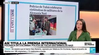 Policías "celebraron" vestidos de nazis, las imágenes en la prensa colombiana • FRANCE 24