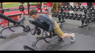 Incline Dumbbell Rows Parallel Grip