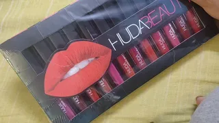 [Hindi Review] HUDABEAUTY Liquid Matte Lipstick- Pack of 12 - UNBOXING and REVIEW - PART 2