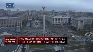 Air raid sirens sound in Ukraine’s capital Kyiv