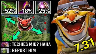 They Laugh When He Pick Techies Mid But.. He Show Them Power of 7.31 Rework by Topson Dota 2