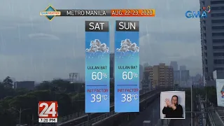 24 Oras: Maulap at maulang weekend, asahan dahil sa pinagsamang epekto ng Hanging Habagat at LPA...