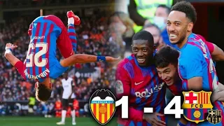 Valencia vs Barcelona 4-1|| Valencia 1-4Barcelona || Extended highlights