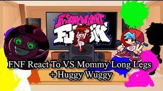 FNF React To VS Mommy Long Legs + Huggy Wuggy||Friday Night Funkin'||ElenaYT.