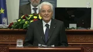 Mattarella interviene al Parlamento Macedone