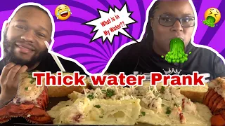 THICK WATER MUKPRANK & LOBSTER TAILS W/ LOBSTER ALFREDO RAVIOLI! MUKBANG  (SHE QUIT YOUTUBE)