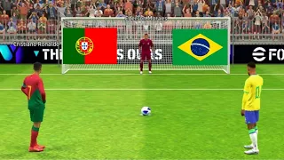 Ronaldo Vs Neymar Match | Portugal vs Brazil Match | Penalty Shootout Match | Efootball 2024 |