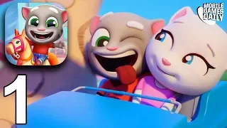 TALKING TOM FUN FAIR - WORLD 1 - Gameplay Walkthrough Part 1 (iOS Android)